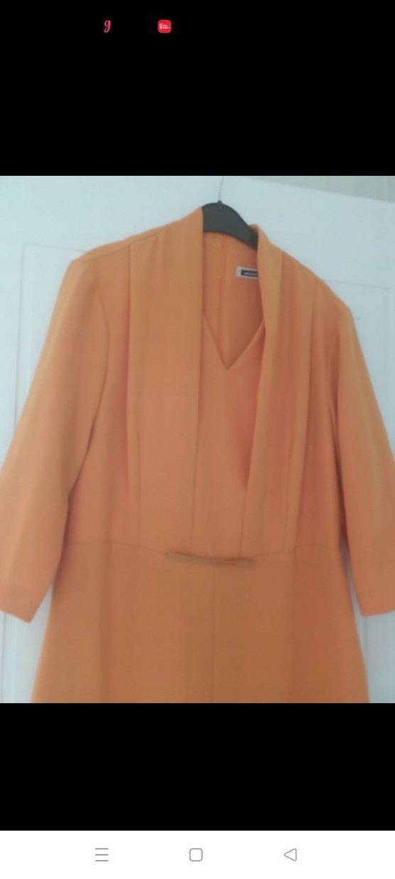 V Yaka Bej Kadın Tulum,Uzun Kollu - Görsel 2