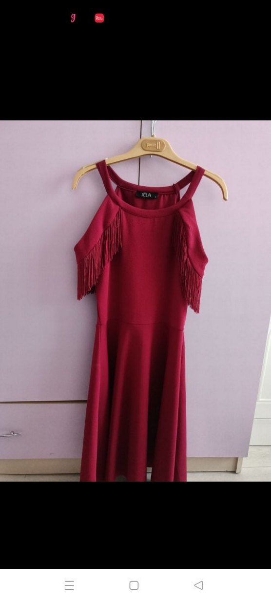 Deniz Butik Püsküllü elbise - Görsel 3