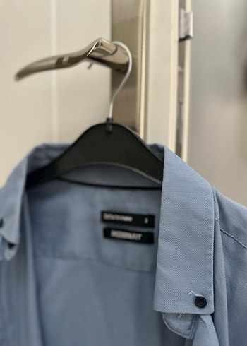 Mavi Düğmeli Uzun Kollu Erkek Gömlek - Görsel 2