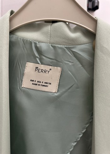 Drapeli Kısa Yeşil Desenli Kadın Kimono - Görsel 2