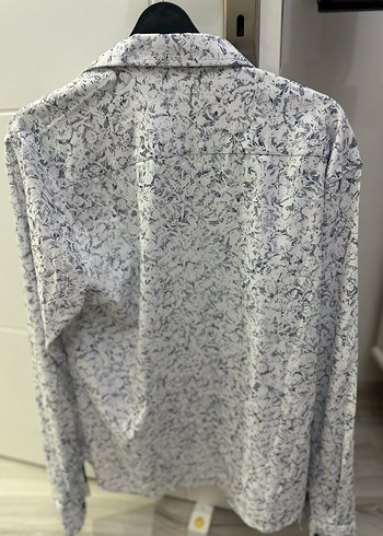 Gri Yılan Desenli Uzun Kollu Erkek Gömlek - Görsel 3