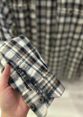 Gri Ekose Pamuklu Erkek Gömlek - Görsel 3