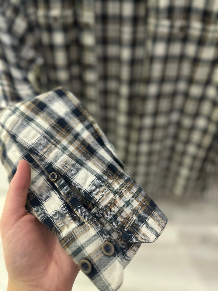 Gri Ekose Pamuklu Erkek Gömlek - Görsel 3