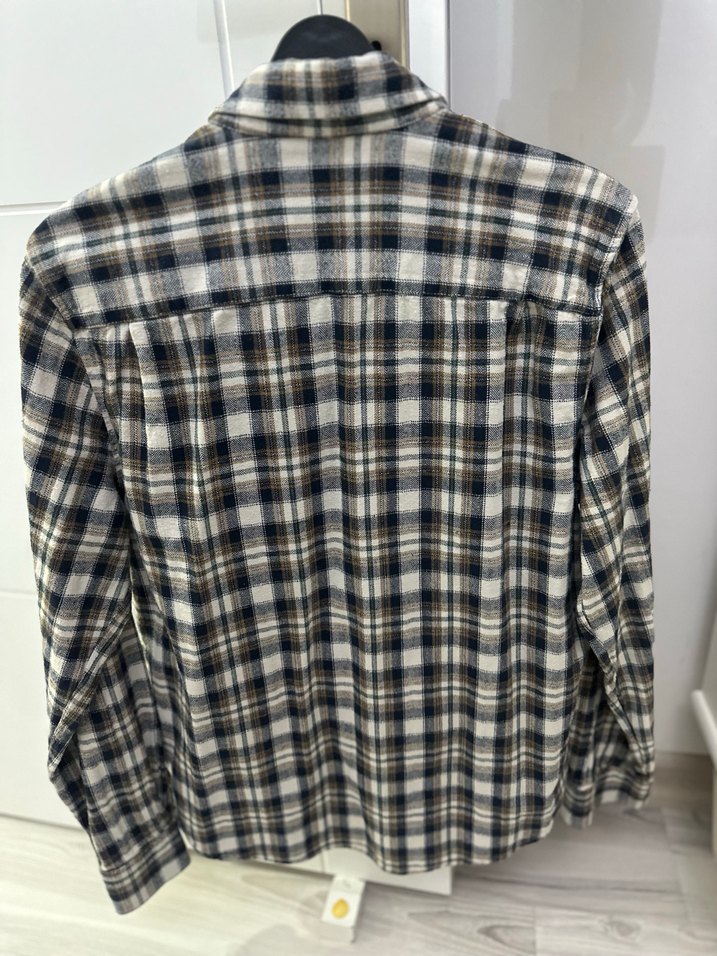 Gri Ekose Pamuklu Erkek Gömlek - Görsel 4