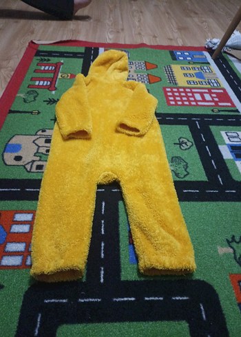 Sarı Kapüşonlu Bebek Tulum - Görsel 4