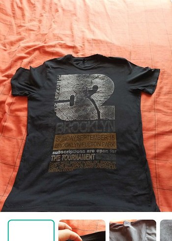 Benetton Brooklyn Baskili Siyah Tisort