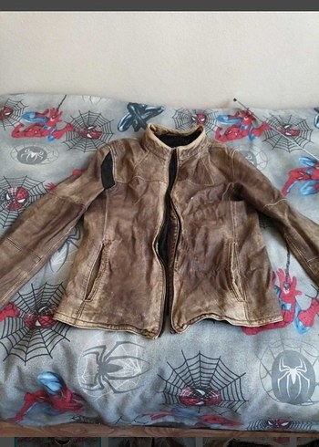 Derimod Vintage Kahverengi Deri Ceket