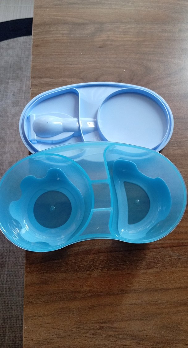 Mavi Plastik bebek yemek Kabı - Görsel 4