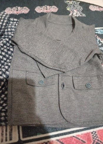 Erkek Çocuk Gri Düğmeli Ceket - Görsel 2