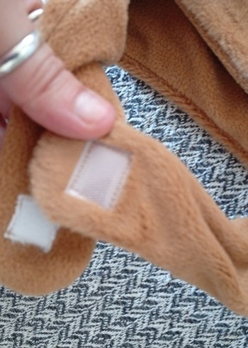 Nakışlı Kahverengi Bebek şapkası - Görsel 3