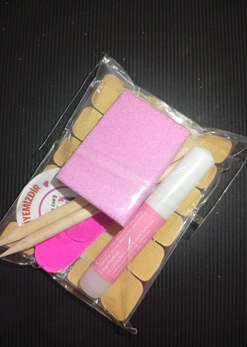 el yapımı Siyah Parlak protez Tırnak Seti - Görsel 5