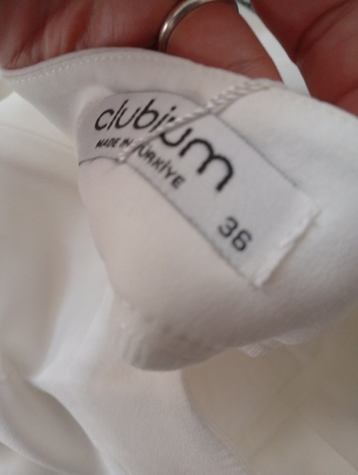 Kadın Beyaz ve siyah bilek boy kumaş pantolon - Görsel 4