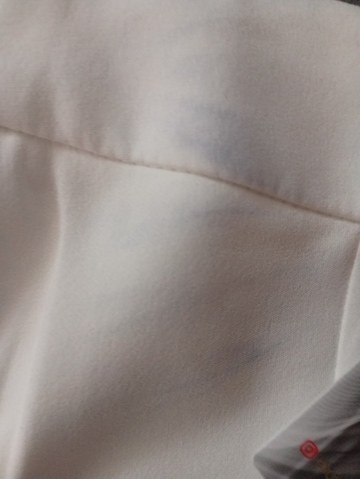 Kadın Beyaz ve siyah bilek boy kumaş pantolon - Görsel 2