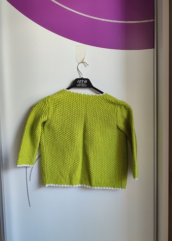 Kız Çocuk Yeşil Örgü Hırka - Görsel 2