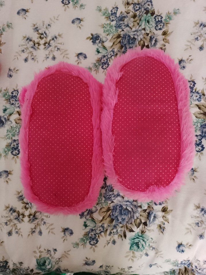 Kızlar için Pembe Peluş Hayvanlı Ev Terliği 23  24 25arasi - Görsel 3