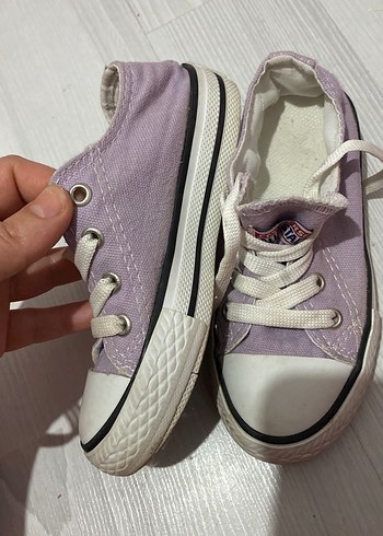 Kızlar için Lila Bağcıklı Spor Ayakkabı - Görsel 4