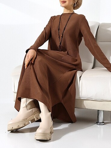 Zara Asimetrik Kesim Bohem Otantik Elbise