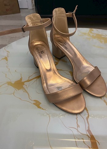 Rose gold Kadın Topuklu Sandalet - Görsel 2