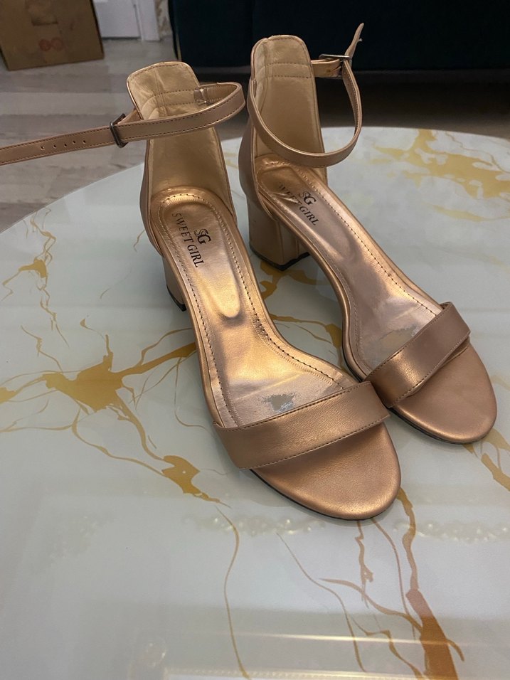 Rose gold Kadın Topuklu Sandalet - Görsel 2