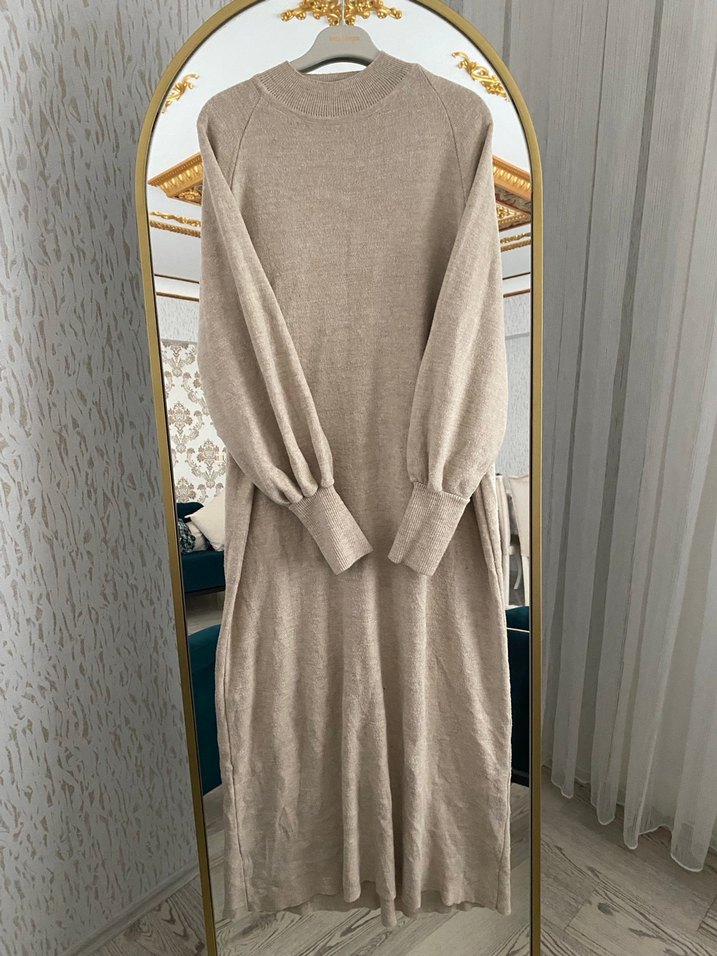 Uzun trıko elbise - Görsel 4