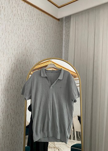 Gri Düğmeli Erkek Polo Tişört - Görsel 2