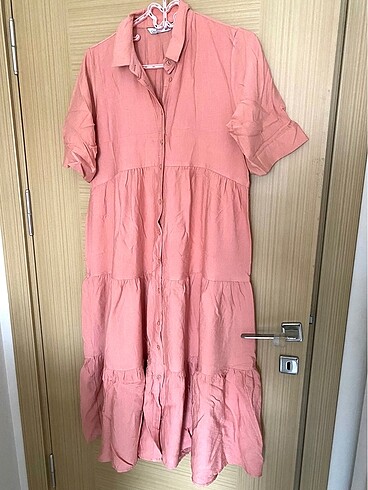 Pembe günlük elbise