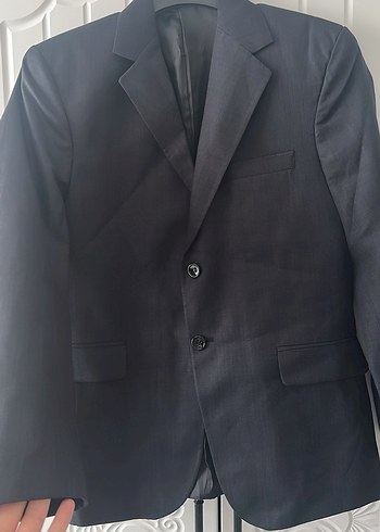 LC Waikiki Lacivert Erkek Çocuk Takım Elbise Notch Yaka
