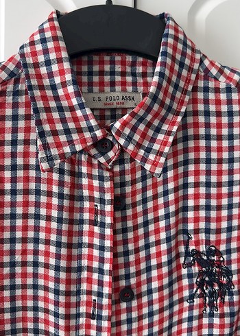 s Beden U.S. Polo Assn. Kadın Bordo Ekose Gömlek