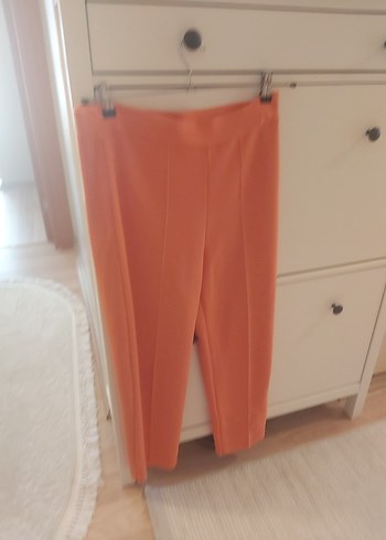 Kadın Turuncu Mini Kumaş Pantolon