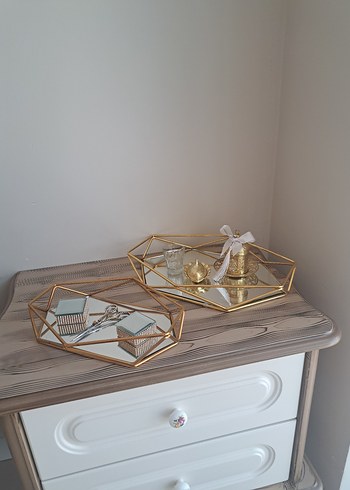 Altın Renkli söz nişan tepsisi - Görsel 2