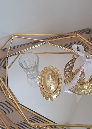 Altın Renkli söz nişan tepsisi - Görsel 3