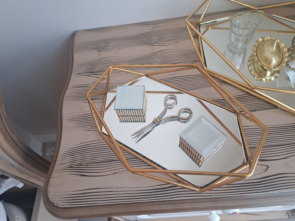 Altın Renkli söz nişan tepsisi - Görsel 5