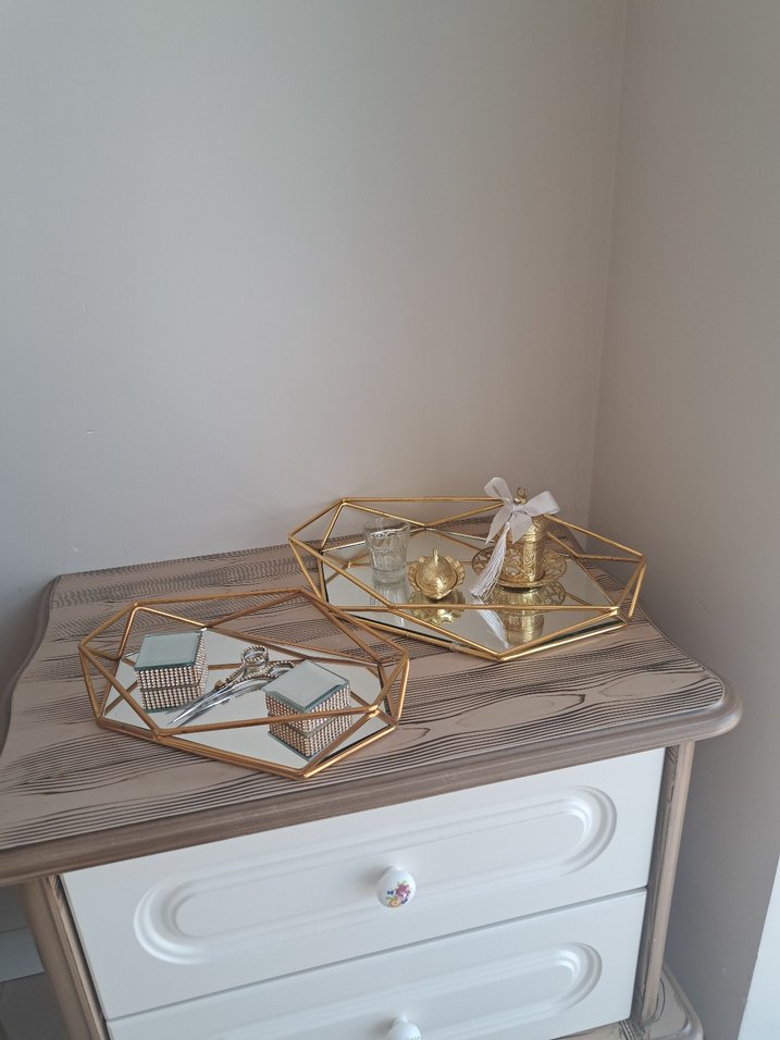 Altın Renkli söz nişan tepsisi - Görsel 2