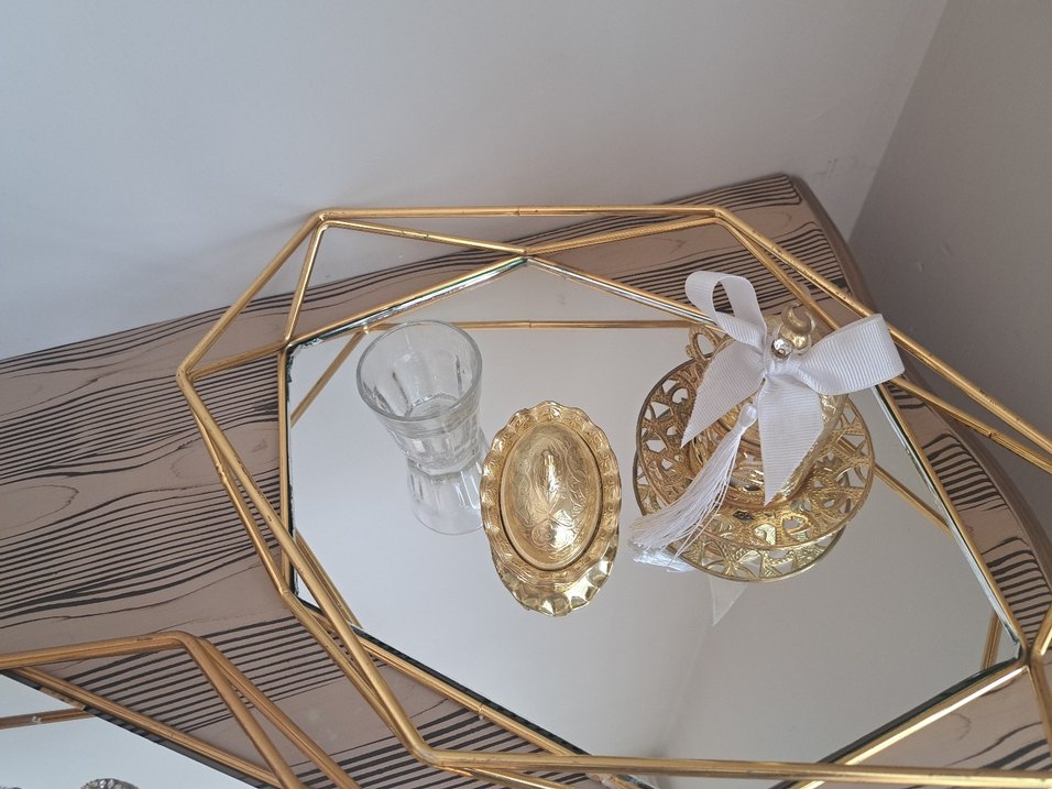 Altın Renkli söz nişan tepsisi - Görsel 3