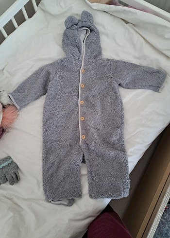 Gri Peluş Bebek Tulum - Görsel 3