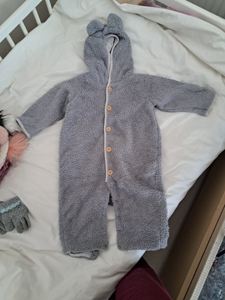 Gri Peluş Bebek Tulum - Görsel 3