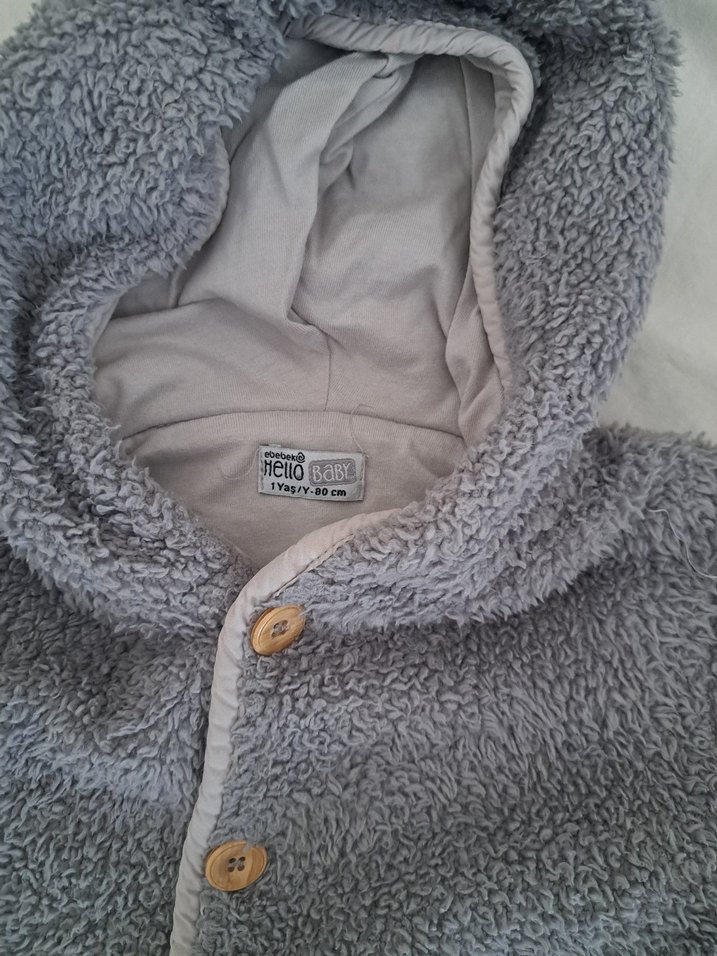 Gri Peluş Bebek Tulum - Görsel 2