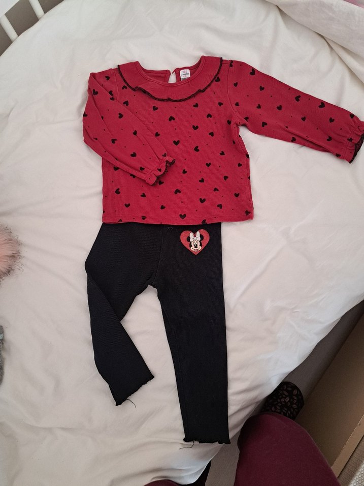 Kız Bebek Kırmızı Uzun Kollu Örme Takım - Görsel 3