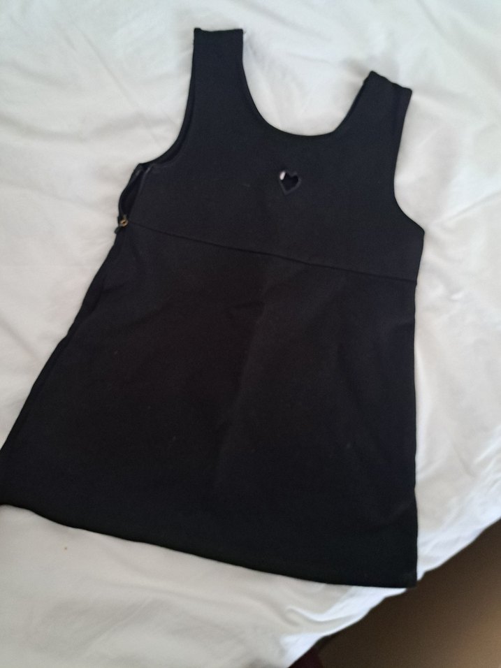 Düğmeli V Yaka Siyah Hamile Üstü - Görsel 2