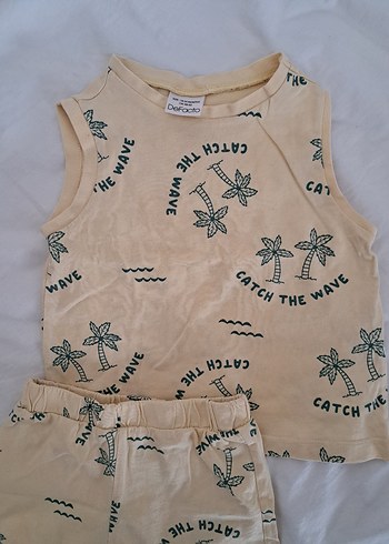 Bej Baskılı Düğmeli Erkek Tişörtü - Görsel 2