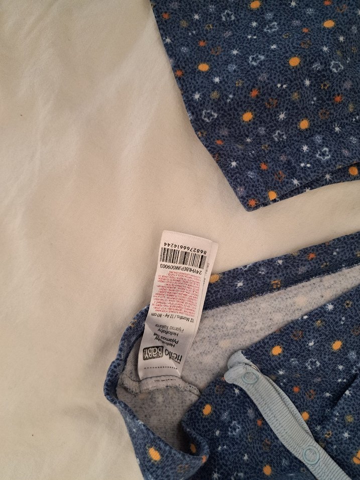 Düğmeli Lacivert Bebek Takımı - Görsel 3