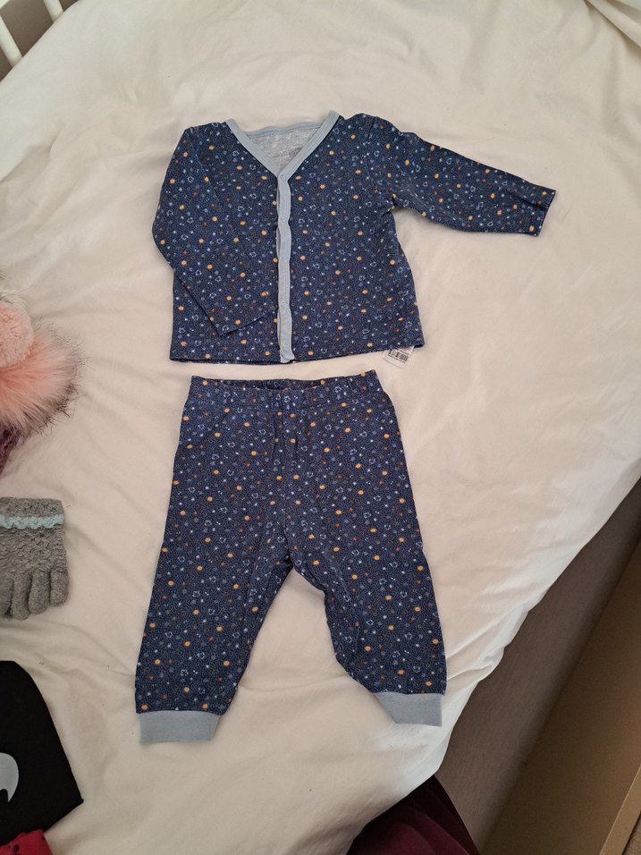 Düğmeli Lacivert Bebek Takımı - Görsel 4