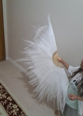 Beyaz Tüy Detaylı Yelpaze 8 adet fiyatıdır - Görsel 3