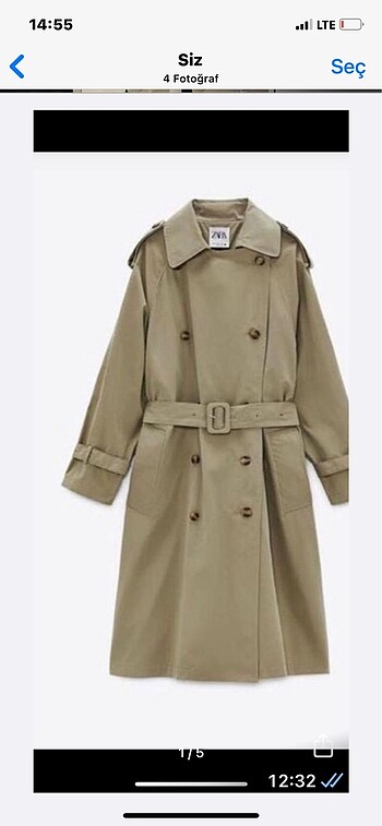 Zara trençkot oversize
