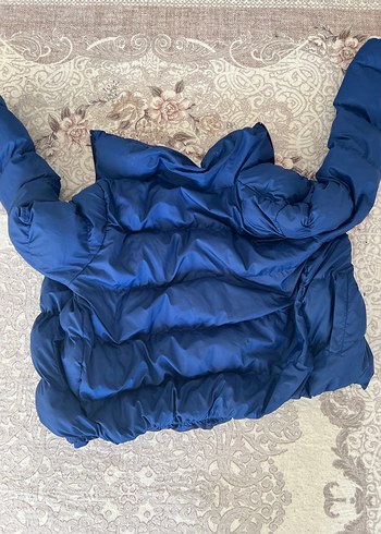 Koyu Mavi Kadın Kışlık Mont - Görsel 3