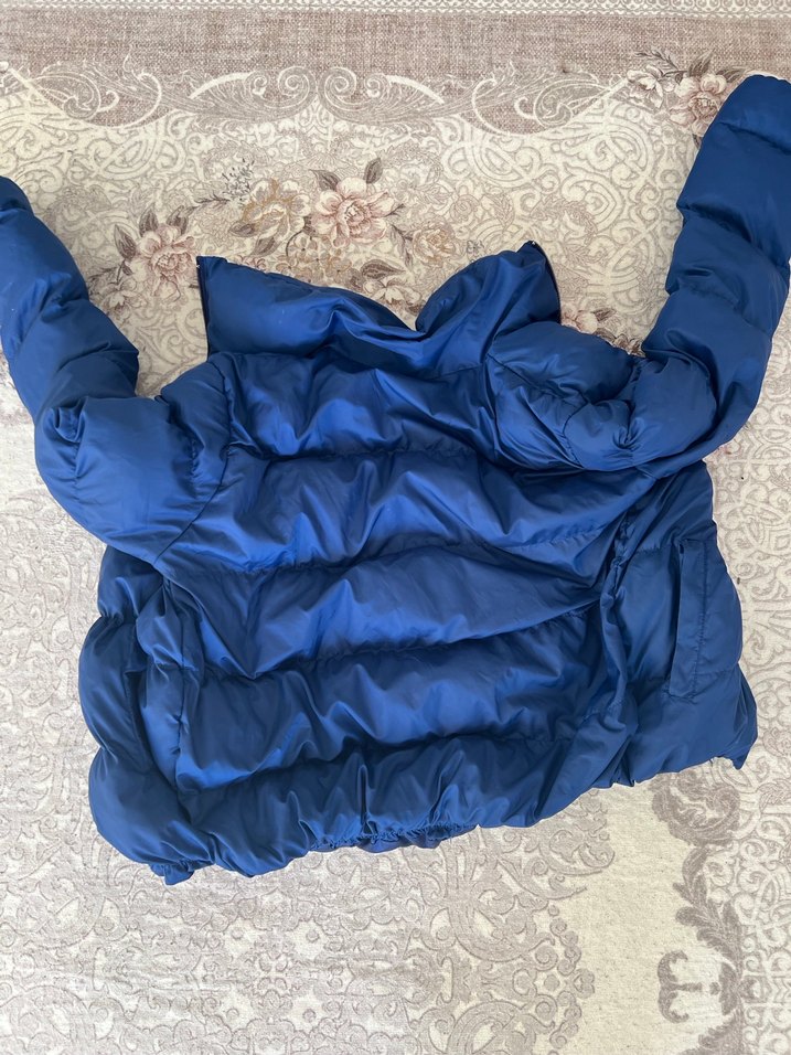 Koyu Mavi Kadın Kışlık Mont - Görsel 3