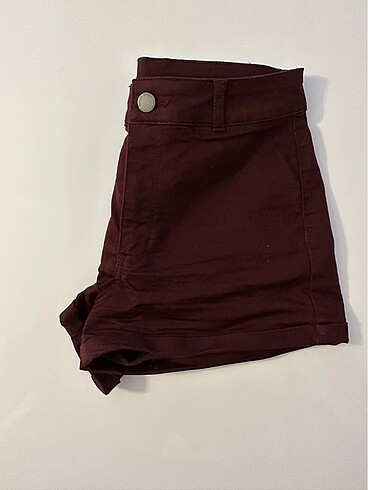 Bordo mini şort H&M