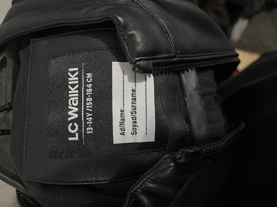 Erkek Siyah Deri Biker Ceket - Görsel 4