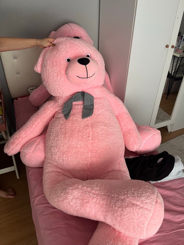 Pembe Peluş Ayı Oyuncak - Görsel 2