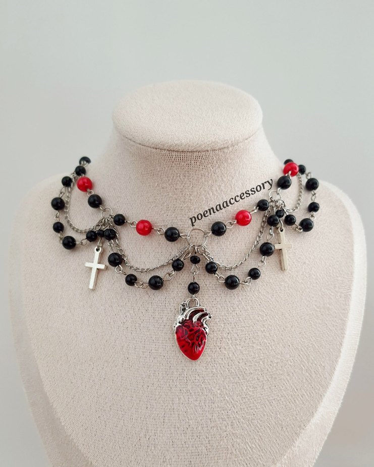 Gothic fairycore y2k grunge kolyeler - Görsel 4